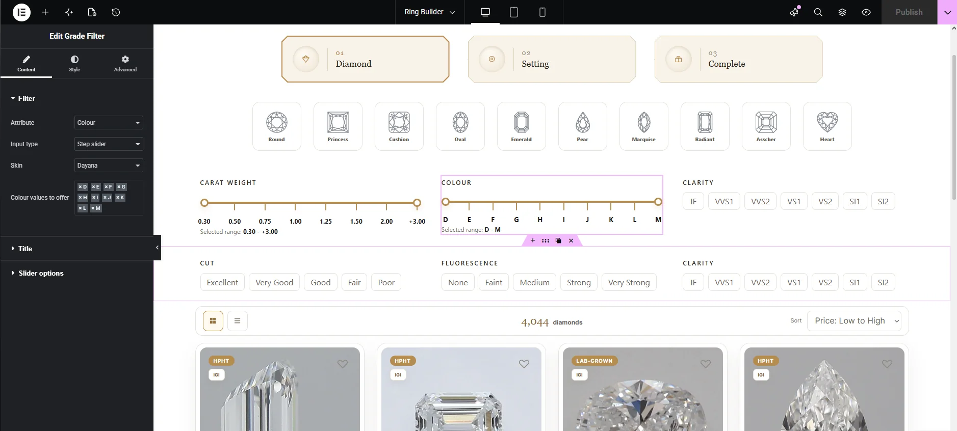 The Elementor editor without a licence: no NivoSync widgets in the panel and a notice on the canvas